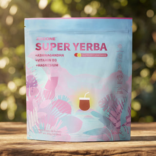 Zooone Super Yerba | Yerba Mate Instant Drink Powder | RASPBERRY LEMONADE Flavor | 30 Servings